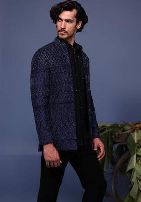 Hifa navy blue jodhpuri set 5