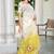 Cream linen cotton saree