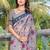 Grey linen cotton saree