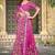 Pink linen cotton saree