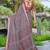 Brown linen cotton saree