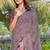 Brown linen cotton saree