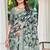 Green linen cotton saree