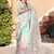 Off white linen cotton saree
