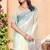 Off white linen cotton saree