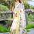 Yellow linen cotton saree