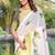 Yellow linen cotton saree