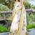 Yellow linen cotton saree