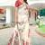 Cream linen cotton saree