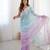 Lavender crunchy silk blend embroidered saree