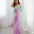 Purple crunchy silk blend embroidered saree