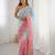 Rust crunchy silk blend embroidered saree