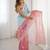 Rust crunchy silk blend embroidered saree