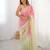 Pink crunchy silk blend embroidered saree