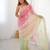 Pink crunchy silk blend embroidered saree