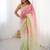 Pink crunchy silk blend embroidered saree