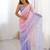 Pink crunchy silk blend embroidered saree