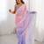 Pink crunchy silk blend embroidered saree