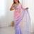 Pink crunchy silk blend embroidered saree