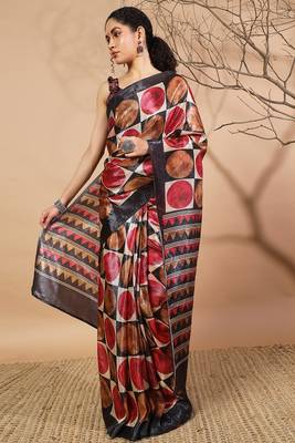 Multy tissue digital printed fancy saree 1