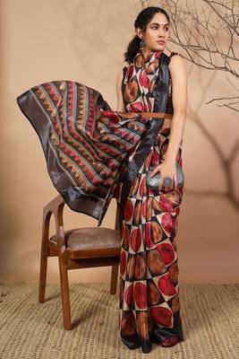 Multy tissue digital printed fancy saree 4
