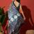 Black tissue digital printed fancy saree
