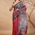 Pink tissue digital printed fancy saree