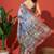 Blue tissue digital printed fancy saree