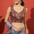 Blue tissue digital printed fancy saree