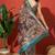 Sea green tissue digital printed fancy saree