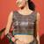 Sea green tissue digital printed fancy saree