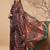 Maroon tissue digital printed fancy saree