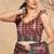 Maroon tissue digital printed fancy saree