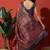 Brown tissue digital printed fancy saree