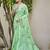 Green linen embroidered saree