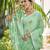 Green linen embroidered saree
