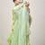 Pista linen embroidered saree
