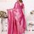 Heavy zari woven magenta banarasi silk blend saree