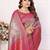 Heavy zari woven pink banarasi silk blend saree
