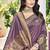 Purple assam silk blend zari woven saree