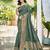 Green assam silk blend zari woven saree