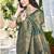 Green assam silk blend zari woven saree