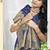 Blue assam silk blend zari woven saree