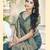Teal assam silk blend zari woven saree