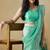 Sea green tissue ready to wear saree