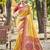 Mustard kanjivaram silk blend saree