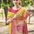 Mustard kanjivaram silk blend saree