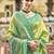 Green kanjivaram silk blend saree