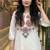 Off White Embroidered Cotton Flex Kurta and Pant Set