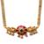 Unique gold plated kemp studded peacock choker set